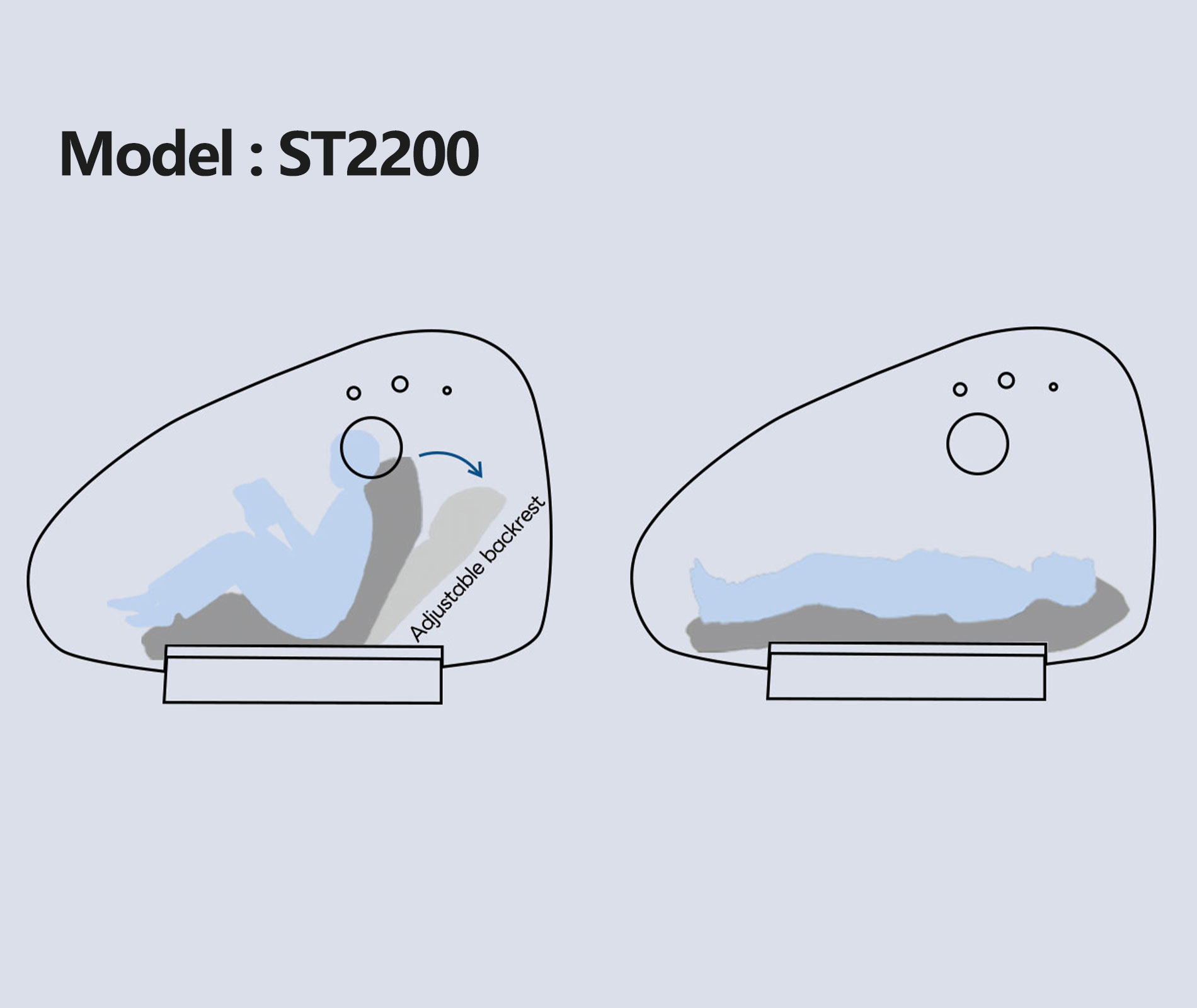 ST2200 Sitting and Lying Type Portable Hyperbaric Oxygen Chamber