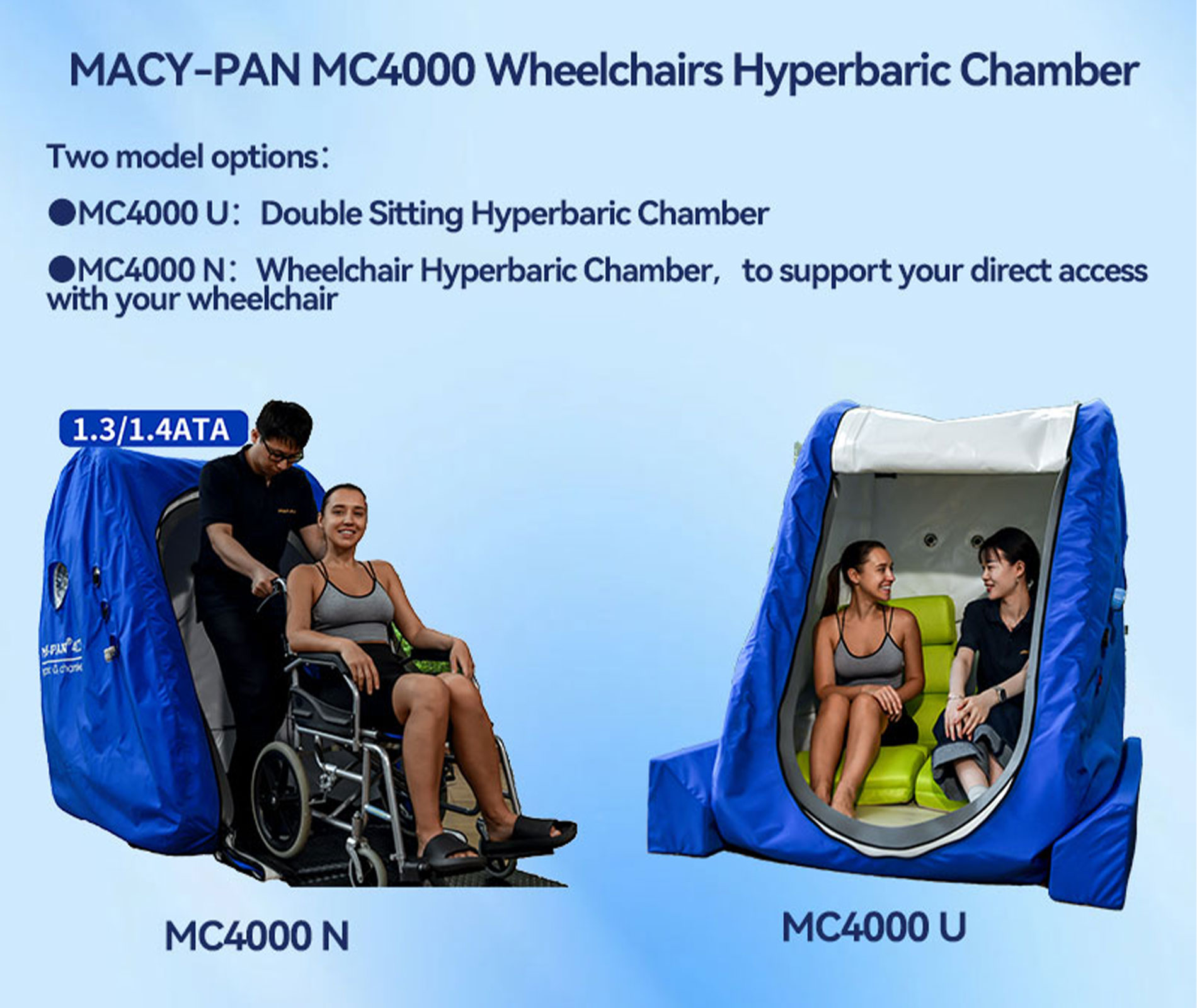 MC4000 Sitting Type Portable Hyperbaric Oxygen Chamber